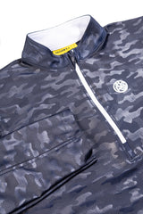 CAMO NAVY BLUE WHITE QUARTER ZIP OUTERWEAR