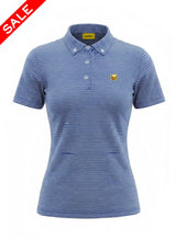 LIGHT BLUE STRIPED BLENDED POLO WOMEN
