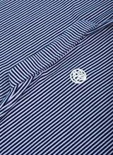 NAVY BLUE STRIPED BLENDED POLO