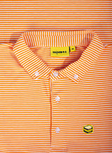 ORANGE STRIPED BLENDED POLO