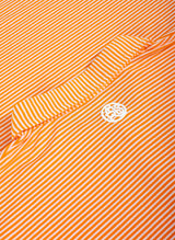 ORANGE STRIPED BLENDED POLO WOMEN