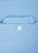 LIGHT BLUE STRIPED BLENDED POLO