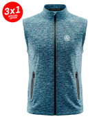 BLUE MARBLED VEST OUTERWEAR