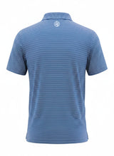 LIGHT BLUE STRIPED BLENDED POLO