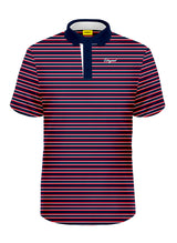 NAVY RED STRIPED POLO