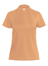 ORANGE STRIPED BLENDED POLO WOMEN