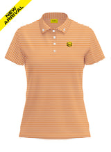 ORANGE STRIPED BLENDED POLO WOMEN