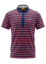 NAVY RED STRIPED POLO