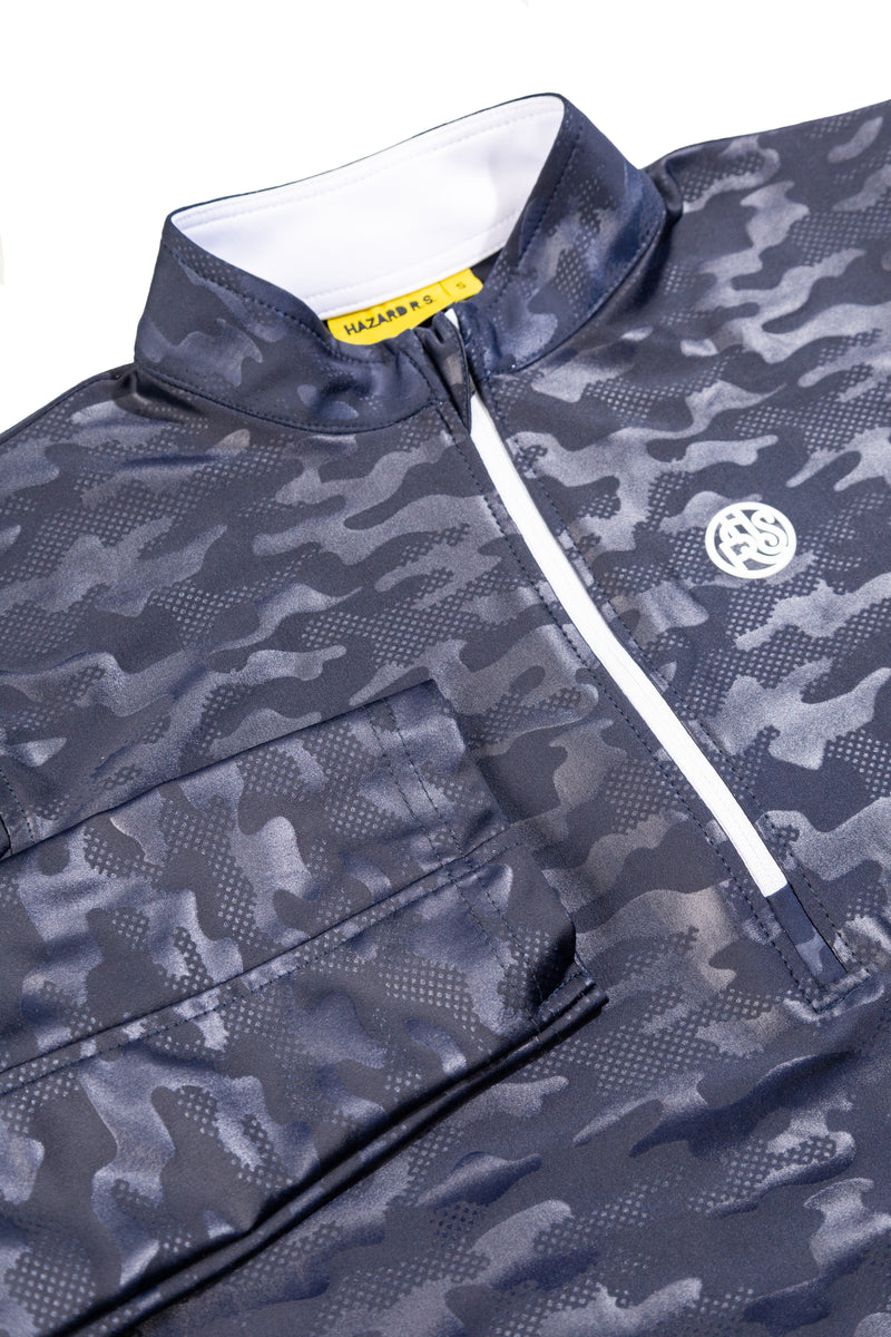 CAMO NAVY BLUE WHITE QUARTER ZIP OUTERWEAR