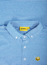 LIGHT BLUE STRIPED BLENDED POLO
