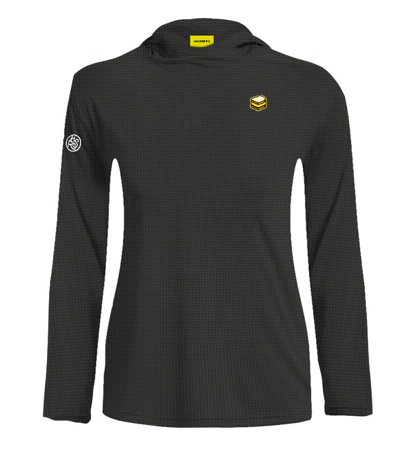 BLACK PERFORMANCE LIGHT HOODIE WOMEN