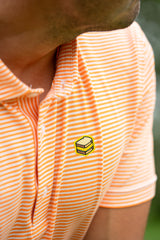 ORANGE STRIPED BLENDED POLO