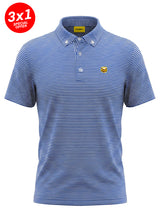 LIGHT BLUE STRIPED BLENDED POLO