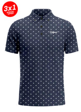 NAVY BLUE MONOGRAM POLO