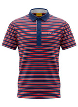 NAVY RED STRIPED POLO