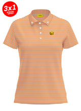 ORANGE STRIPED BLENDED POLO WOMEN