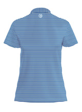 LIGHT BLUE STRIPED BLENDED POLO WOMEN
