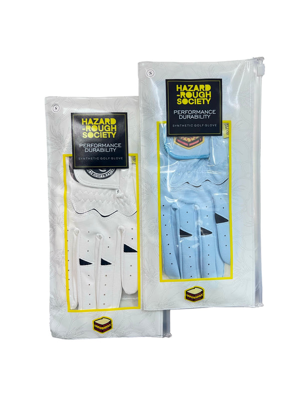2 PACK BLUE AND WHITE SYNTHETIC GOLF GLOVE